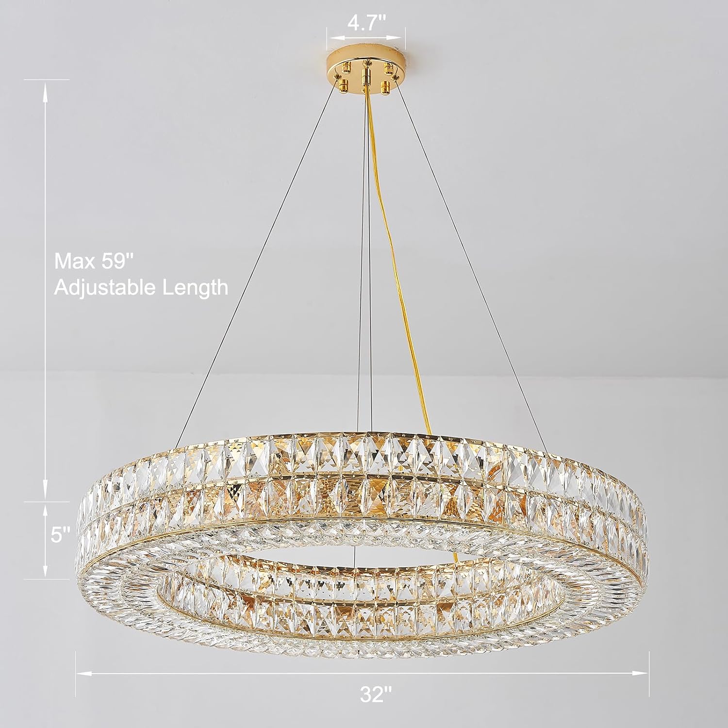 12-Light Ring Crystal Chandelier