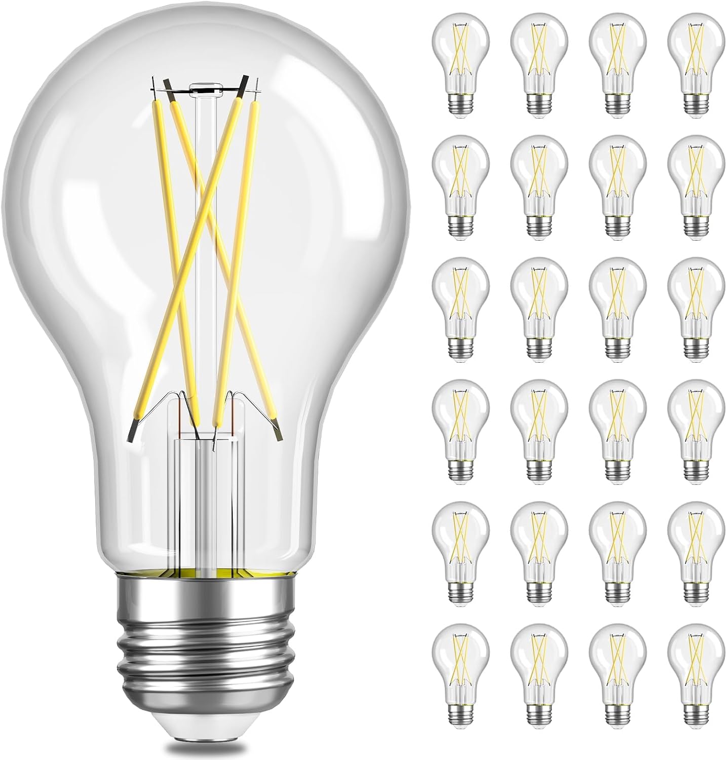 A19 LED Edison Bulbs, E26, 12 Pack, 2700 K
