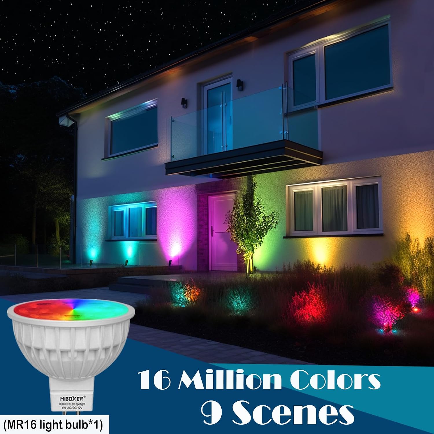 Brass RGB Landscape Spotlight, Low Voltage