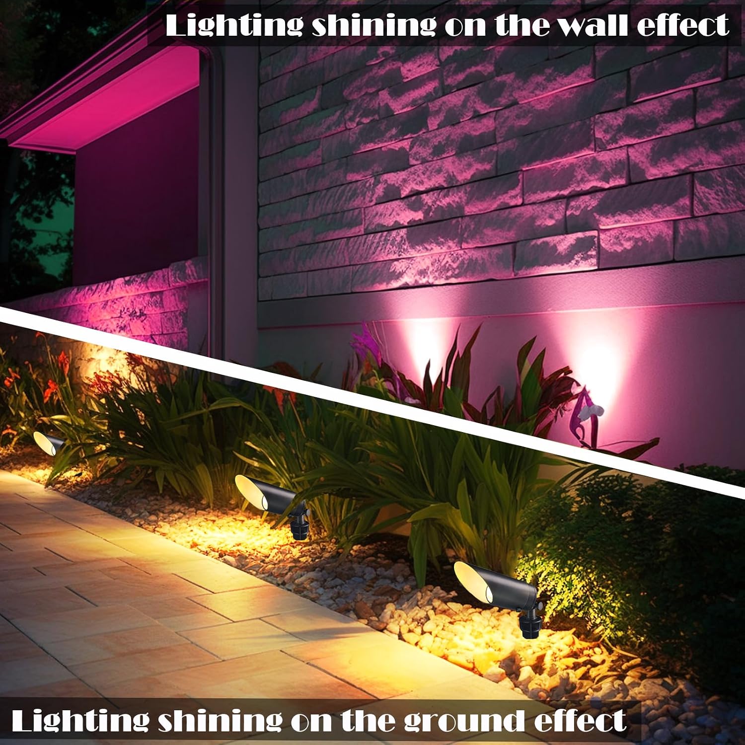 Brass RGB Landscape Spotlight, Low Voltage