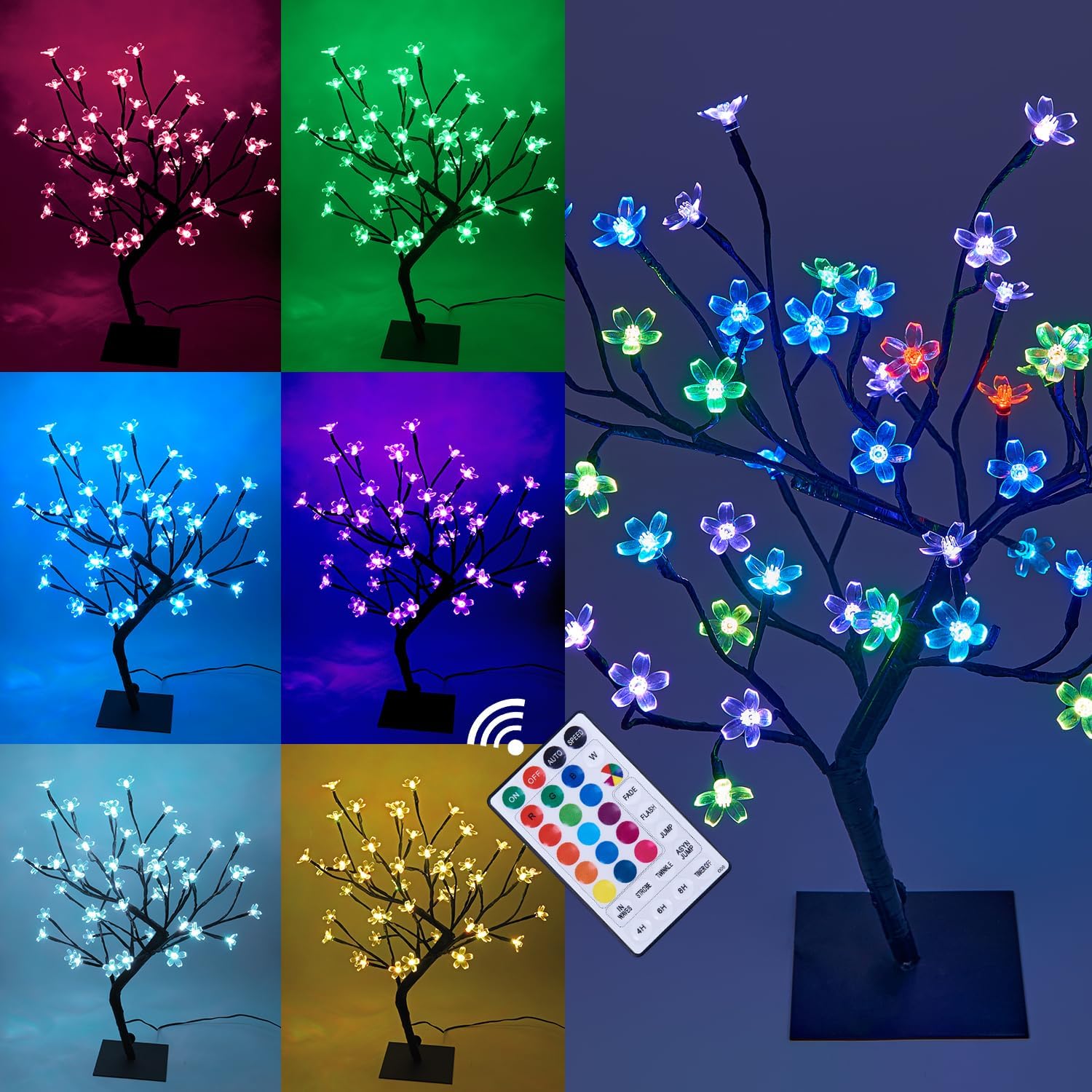 Cherry Blossom LED Tree Light, 18 inch, 48 LEDs