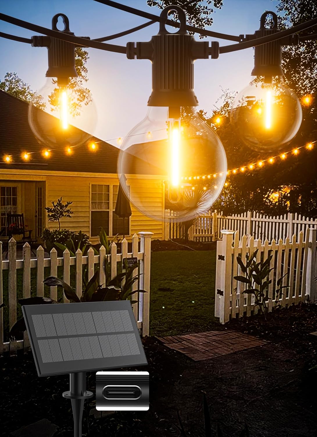 Outdoor String Lights, 100 ft, 53 G40 Bulbs