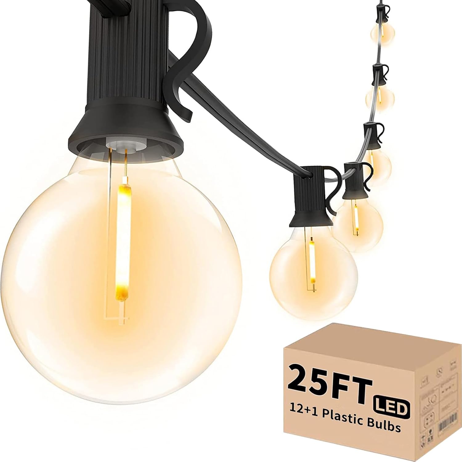 Outdoor String Lights, 200 ft, 104 Bulbs