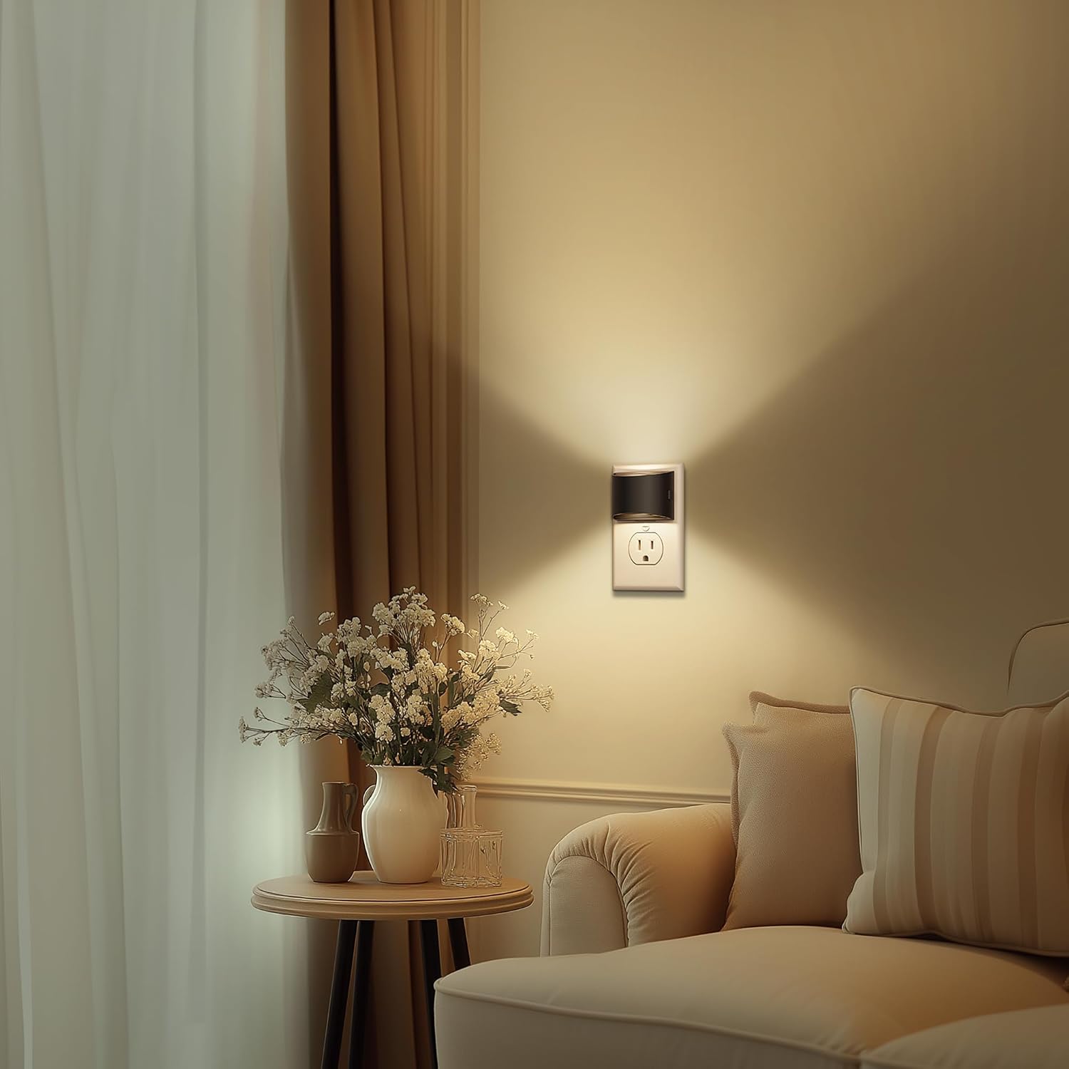 Plug-In Night Light, Adjustable, 3000 K