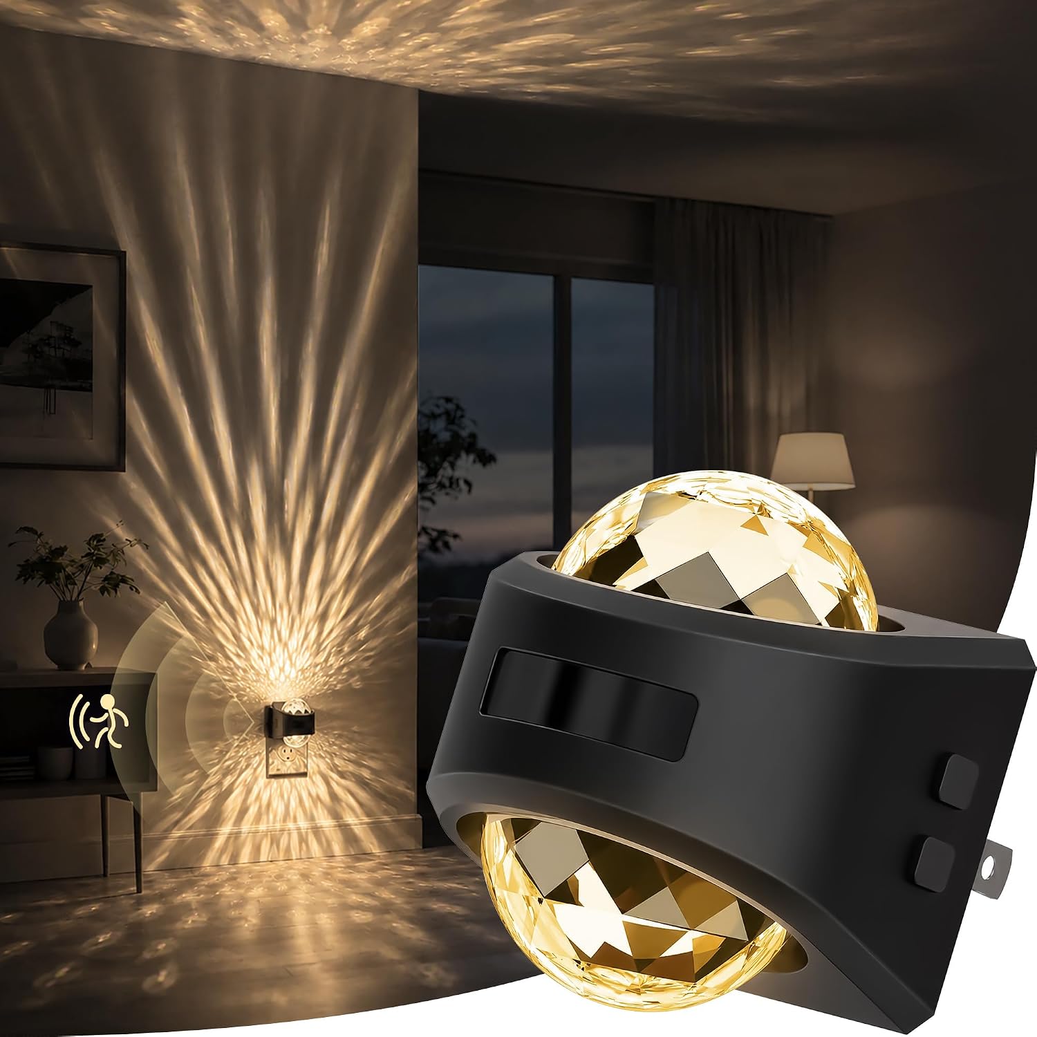 Projector Night Light, Plug-In, Soft White