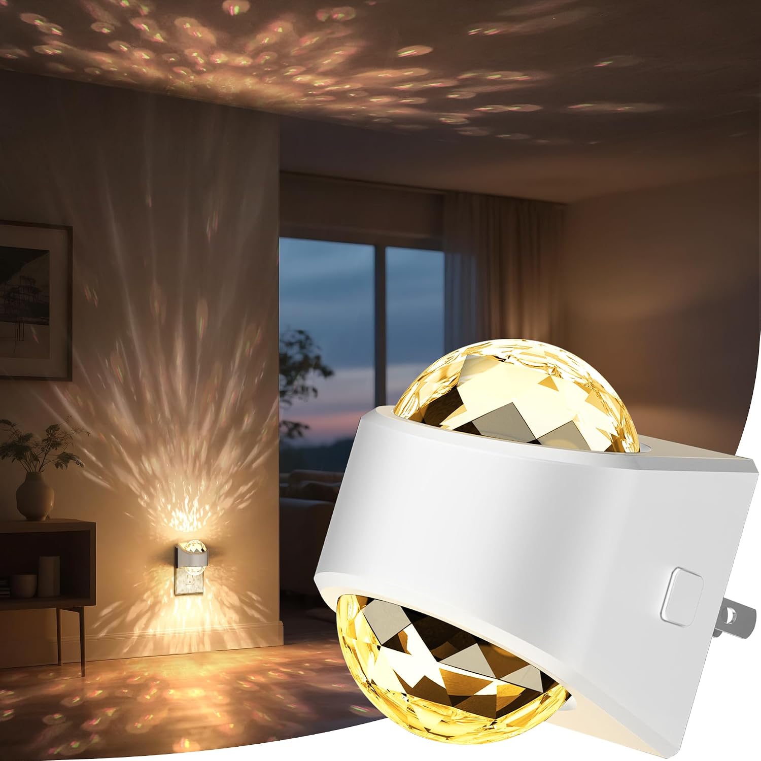 Projector Night Light, Plug-In, Soft White