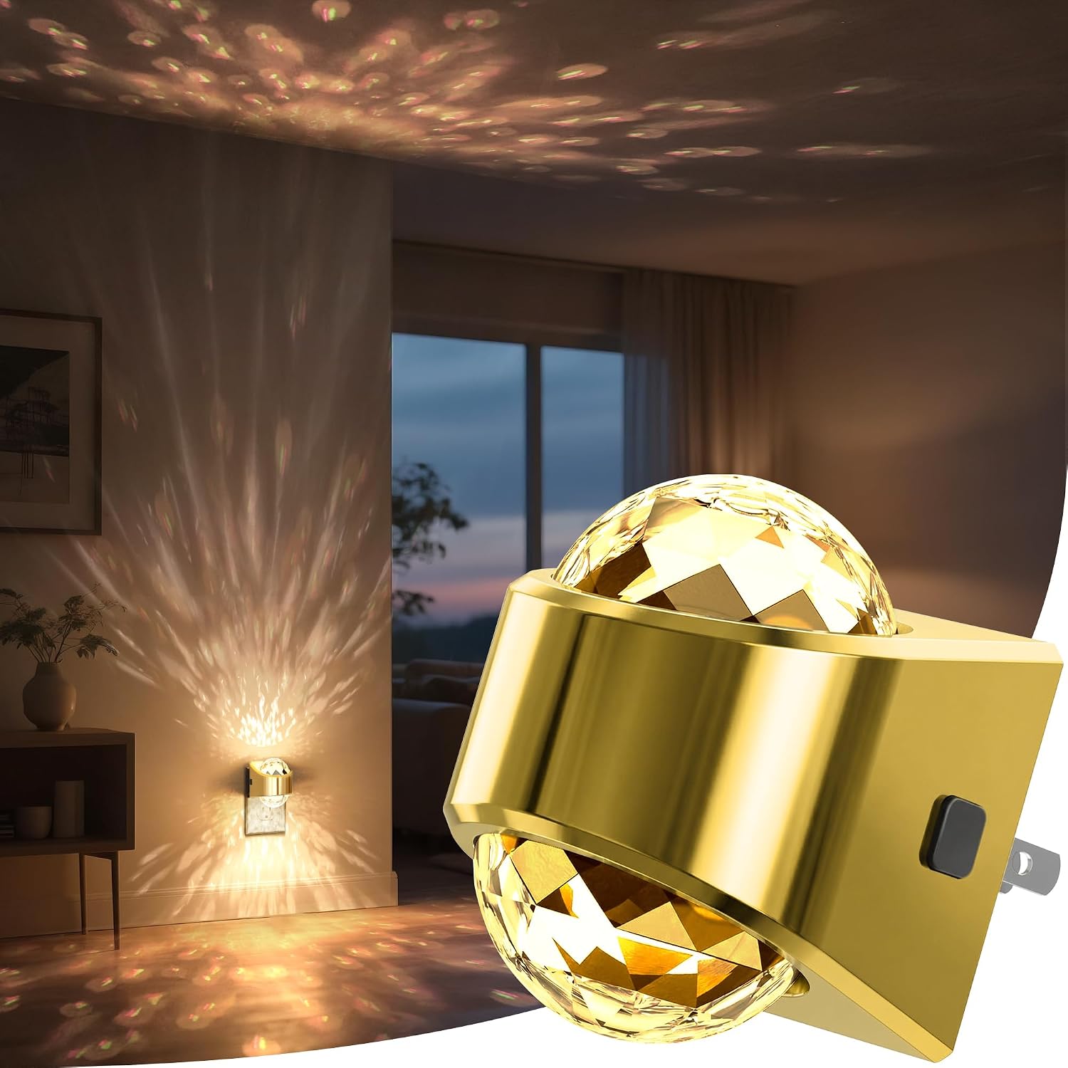 Projector Night Light, Plug-In, Soft White