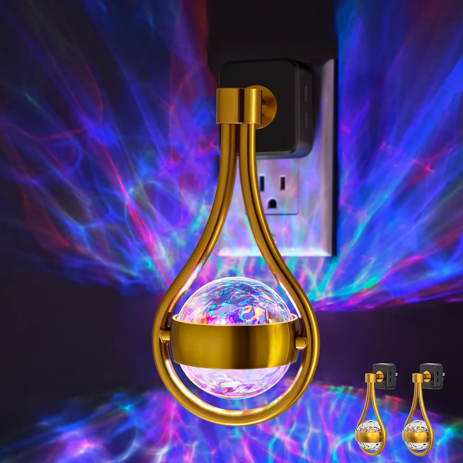 Projector Night Light, Plug-In, Soft White
