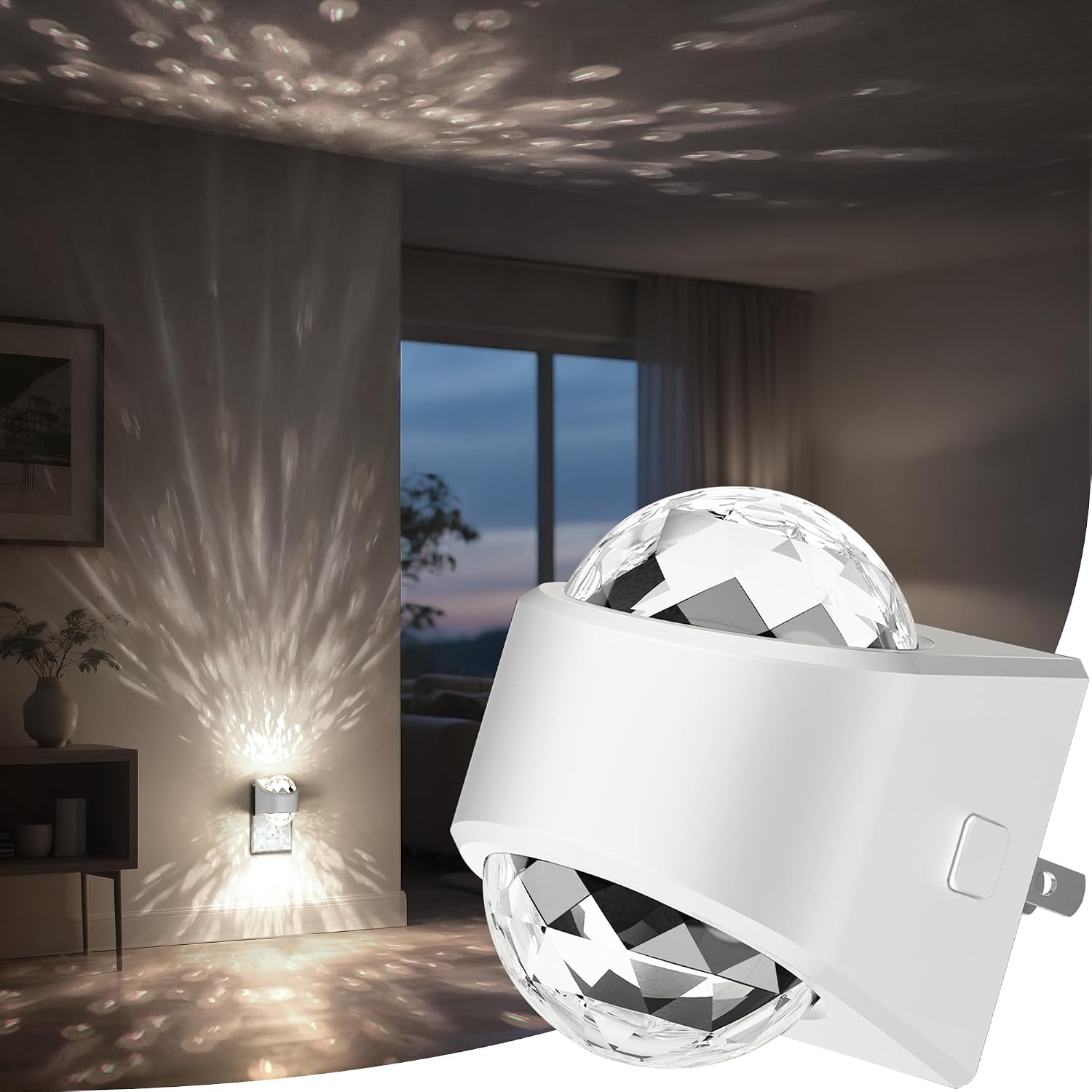 Projector Night Light, Plug-In, Soft White
