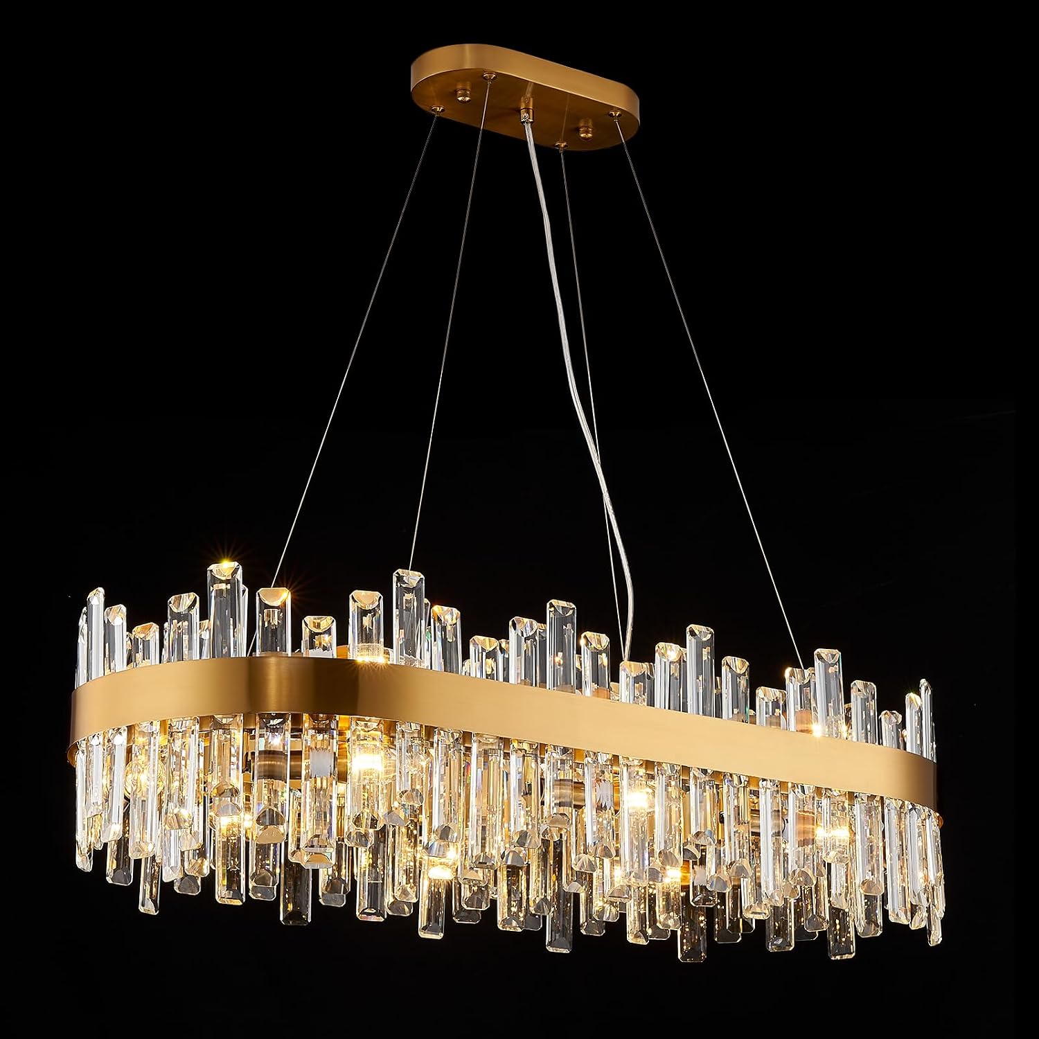 Round Crystal Chandelier, 31.5 inch, 16 Lights