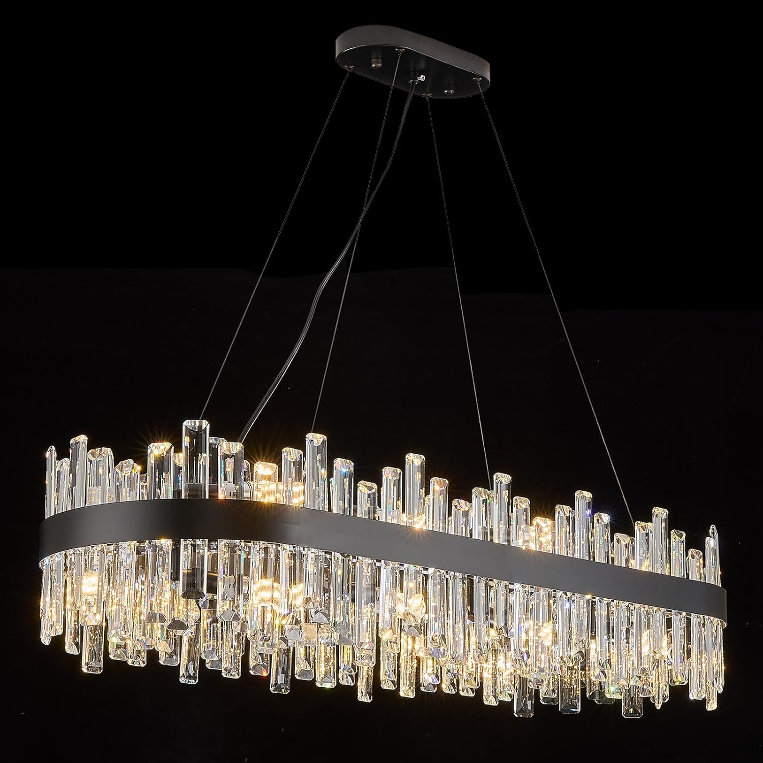 Round Crystal Chandelier, 31.5 inch, 16 Lights