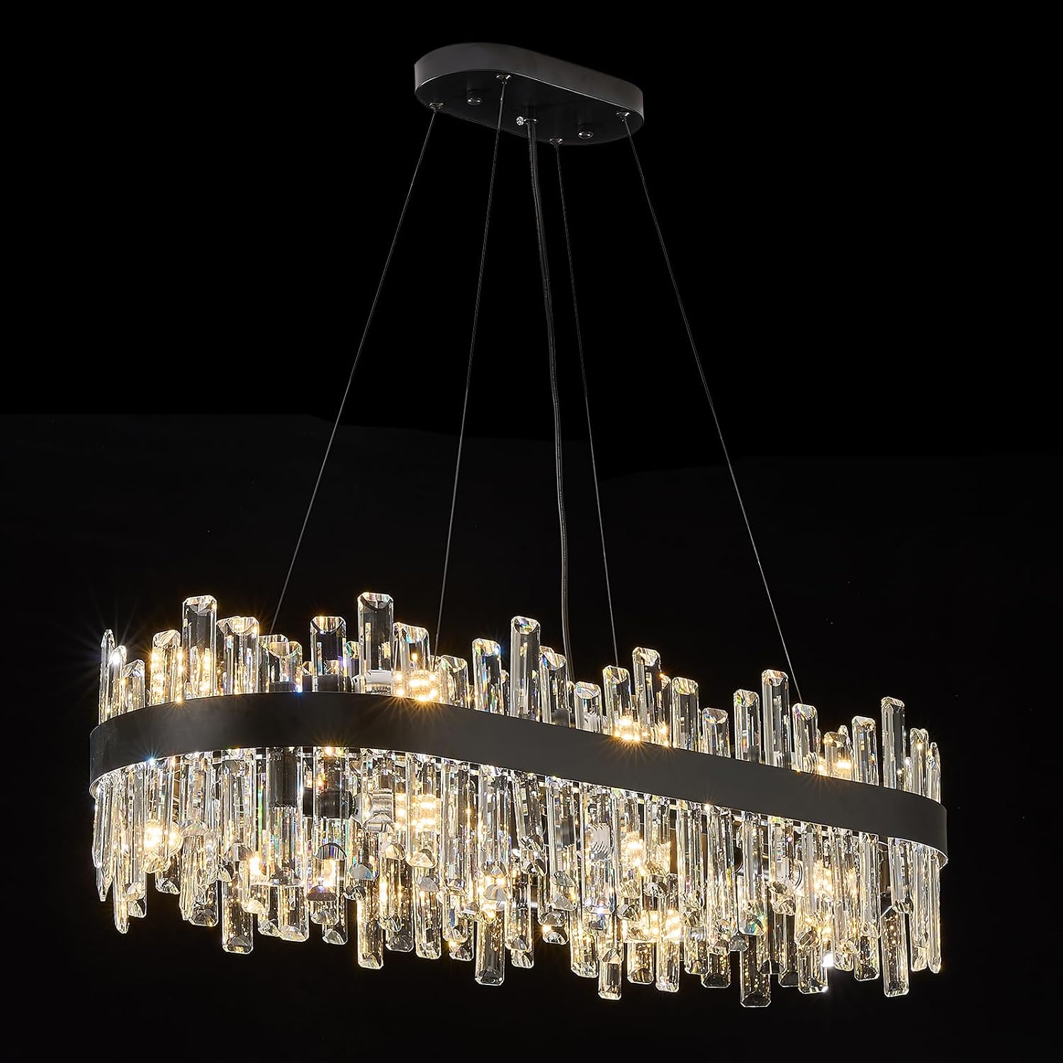 Round Crystal Chandelier, 31.5 inch, 16 Lights