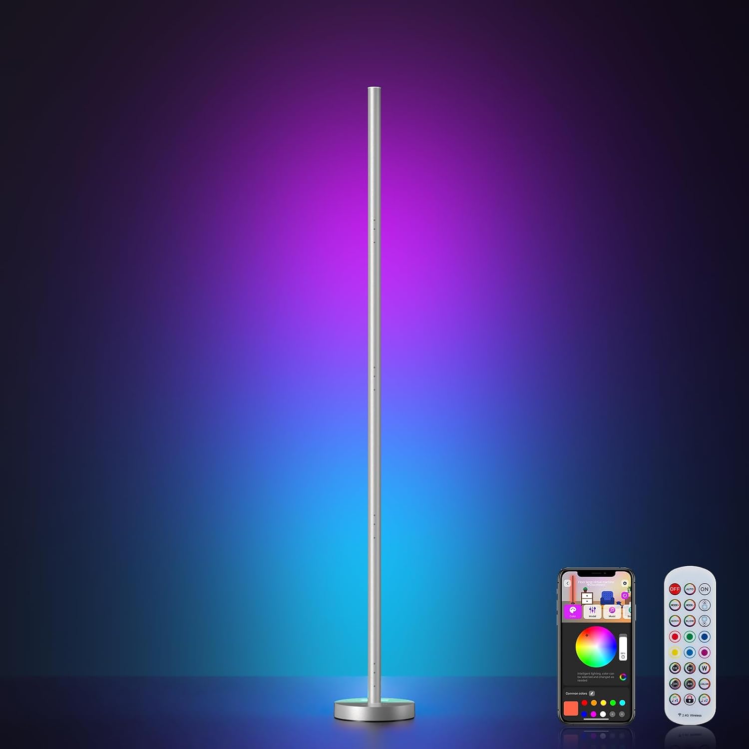 Smart RGBICW Corner Floor Lamp