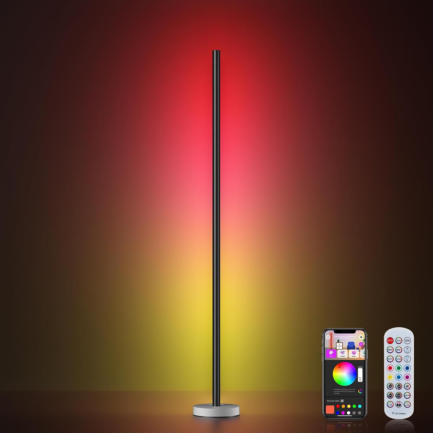 Smart RGBICW Corner Floor Lamp