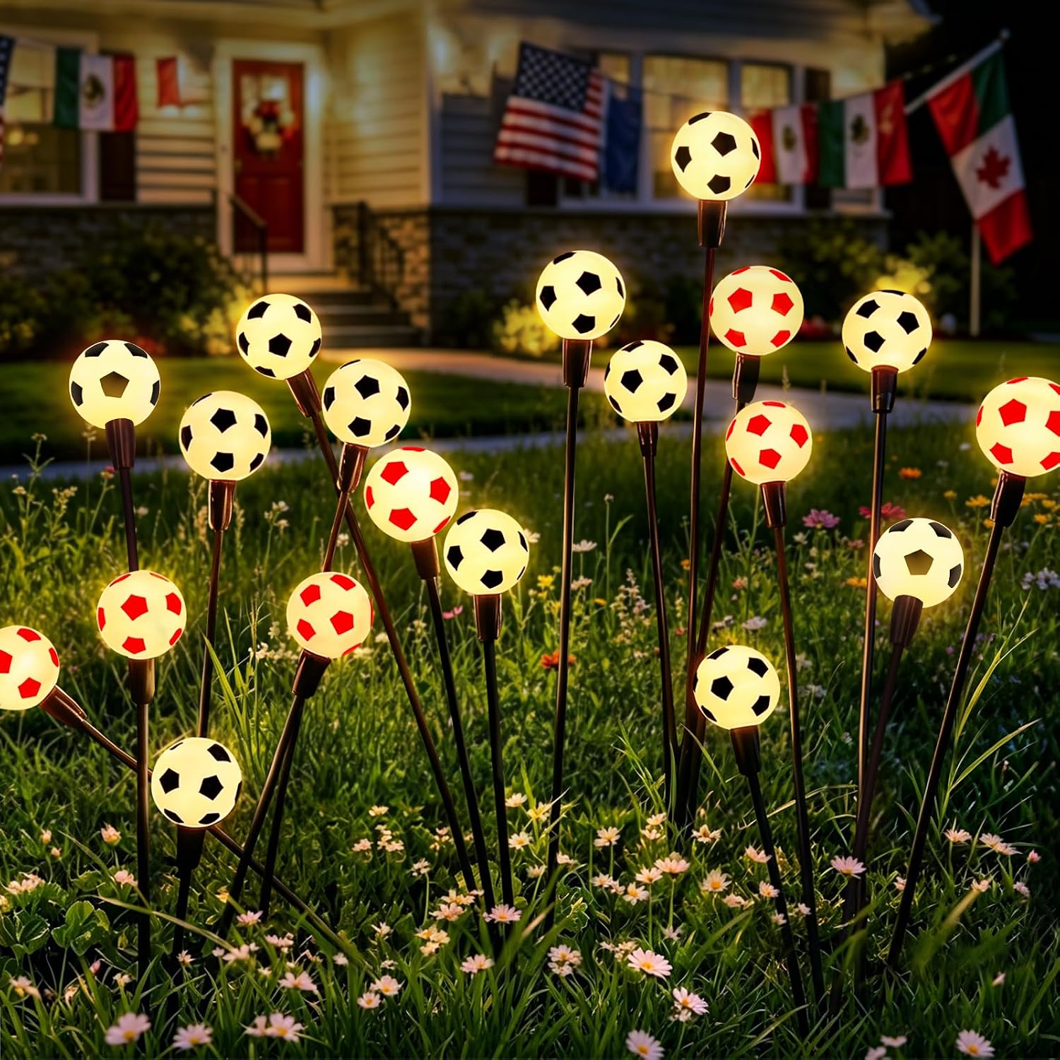 Solar Fairy Garden Lights, 4 Pack, 32 LEDs