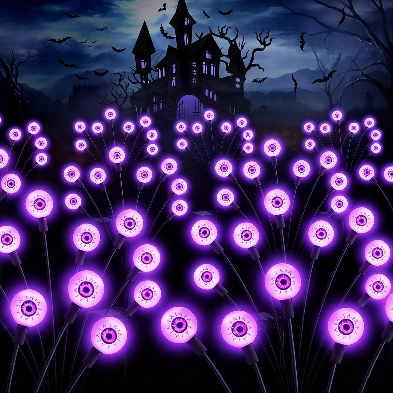 Solar Fairy Garden Lights, 4 Pack, 32 LEDs
