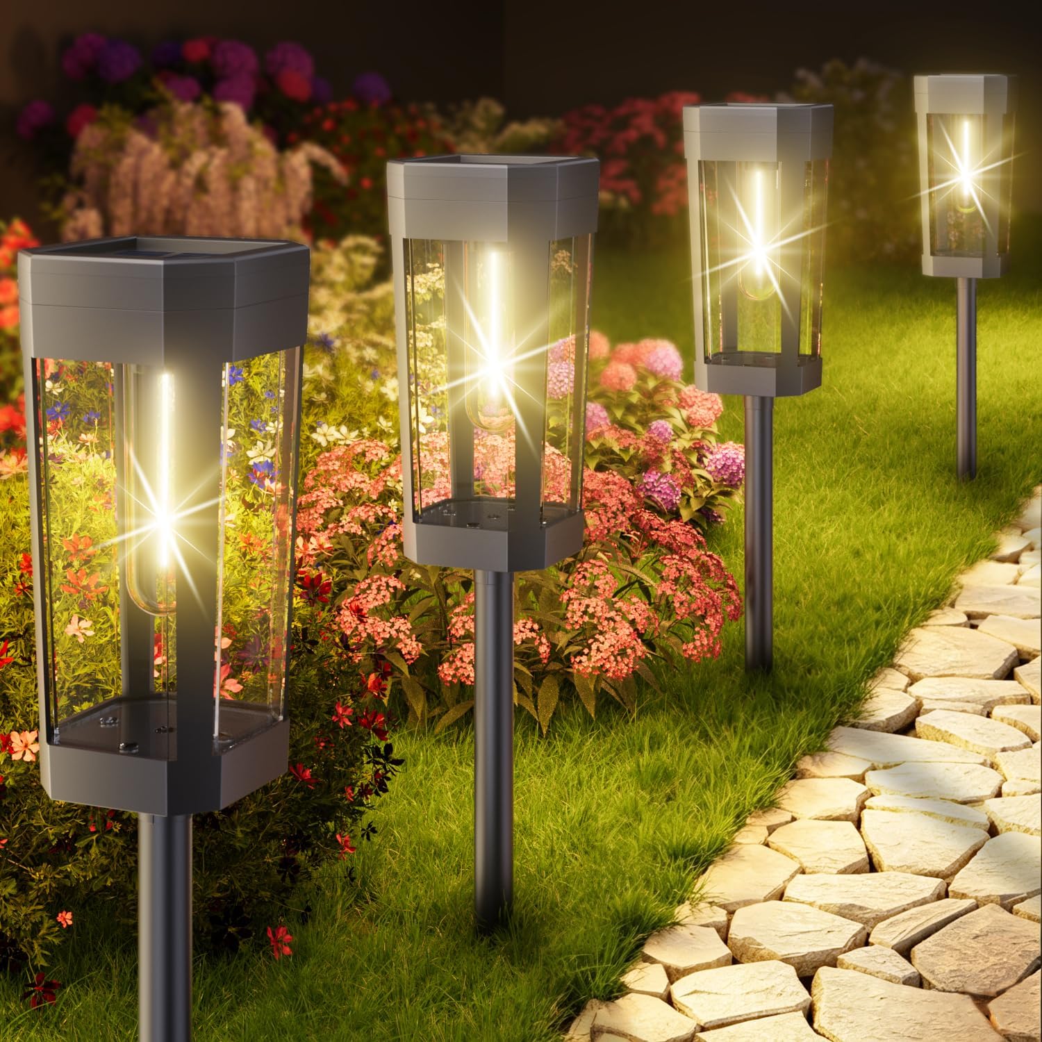 Solar Pathway Lights, 8 Pack, IP65