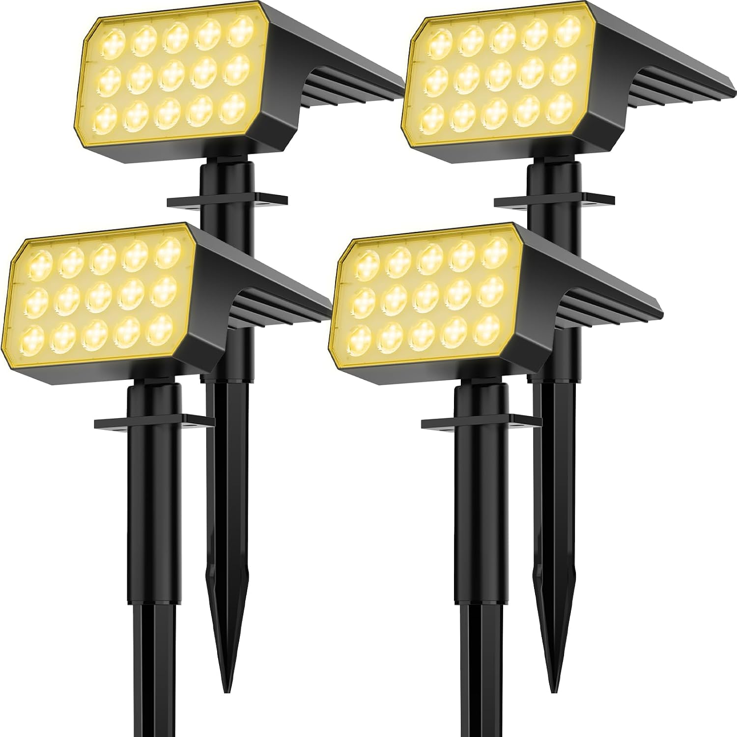 Solar Spotlights, 8 Pack, IP67, 75 LEDs