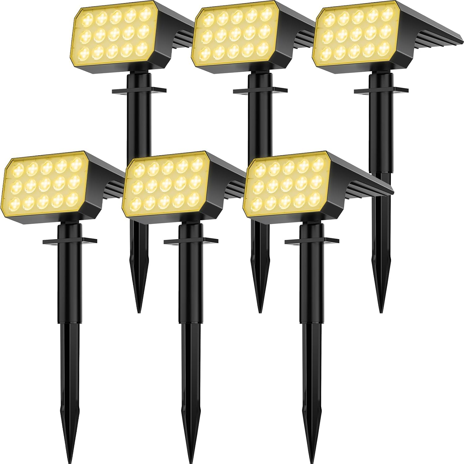 Solar Spotlights, 8 Pack, IP67, 75 LEDs